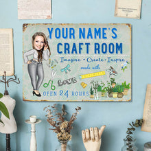 Custom Photo Craft Room Personalized Metal Sign - Gifts For Sewers - Birthday Gift Sewing Lover