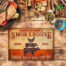 Personalized Grilling Vintage Smoke House Customized Classic Metal Signs-CUSTOMOMO