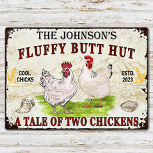A Tale Of Two Chickens - Customized Classic Metal Signs, Chicken Signs