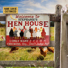 Chicken Coop Hen House Welcome Custom Classic Metal Signs-CUSTOMOMO