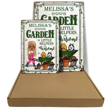 Garden Little Helpers Welcome - Gift For Gardening Lovers - Personalized Custom Classic Metal Signs-CUSTOMOMO