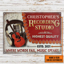 Personalized Acoustic Guitar Where Words Customized Classic Metal Signs-CUSTOMOMO
