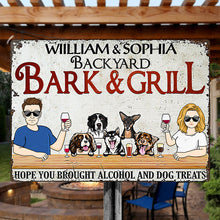 Brought Alcohol And Dog Treats - Backyard Dog Owner - Personalized Custom Classic Metal Signs-CUSTOMOMO
