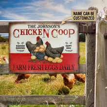 Personalized Chicken Fresh Eggs Daily Plymouth Rock Customized Classic Metal Signs-CUSTOMOMO