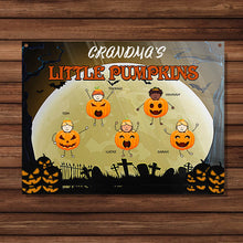 Grandma's Little Pumpkins - Halloween Gift Idea - Personalized Custom Classic Metal Signs
