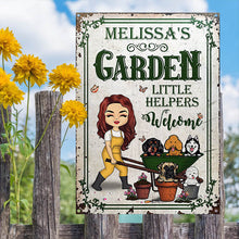 Garden Little Helpers Welcome - Gift For Gardening Lovers - Personalized Custom Classic Metal Signs-CUSTOMOMO