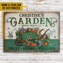 Personalized Garden Fresh Produce Plant Smiles Grow Love Vintage Customized Classic Metal Signs-CUSTOMOMO