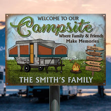 Camping Welcome To Our Campsite Custom Classic Metal Signs-CUSTOMOMO
