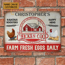 Personalized Chicken Coop Farm Fresh Eggs Customized Classic Metal Signs-CUSTOMOMO