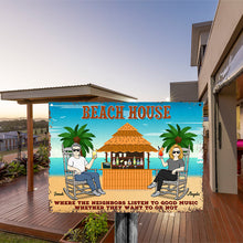 The Beach And The Good Music Couple Husband Wife - Beach House Sign - Personalized Custom Classic Metal Signs