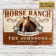 Personalized Horse Ranch Customized Classic Metal Signs-CUSTOMOMO