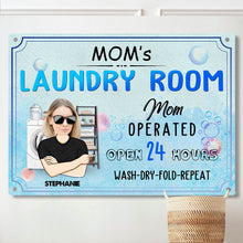 Custom Photo Laundry Room Sign - Gift For Mom Personalized Custom Classic Metal Signs