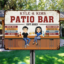 Where Music Is Played & Good Friends - Personalized Custom Bar Metal Sign - Bar Sign Decoration