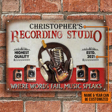 Personalized Guitar Where Words Customized Classic Metal Signs-CUSTOMOMO