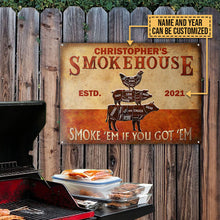 Personalized Grilling Vintage Smoke House Customized Classic Metal Signs-CUSTOMOMO