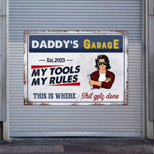 Daddy's Garage My Tools My Rules - Gift for Dad - Personalized Custom Classic Metal Signs