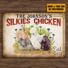 Personalized Chicken Metal Signs Silkies Chicken Customized Classic Metal Signs-CUSTOMOMO