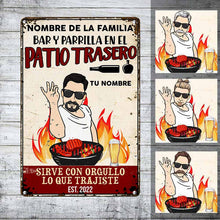 Outdoor Backyard Bar Man Spanish Patio Metal Sign-CUSTOMOMO