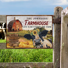 Farm Cattle Metal Signs Farmhouse Life Is Better On The Farm Custom Classic Metal Signs-CUSTOMOMO