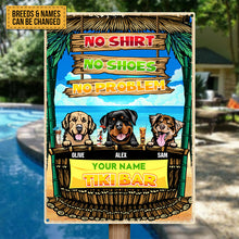 Welcome To Our Tiki Bar - Metal Sign - Gift For Dogs Lover Personalized Custom Dogs Printed Metal Sign