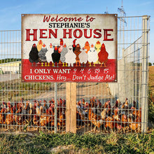 Chicken Coop Hen House Welcome Custom Classic Metal Signs-CUSTOMOMO