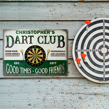 Personalized Darts Club Vintage Good Times Good Friends Customized Classic Metal Signs-CUSTOMOMO