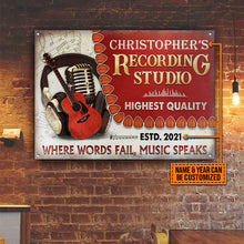 Personalized Acoustic Guitar Where Words Customized Classic Metal Signs-CUSTOMOMO