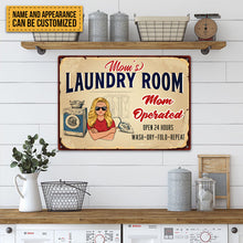 Laundry Room - Gift For Auntie And Mom And Grandma - Light Brown - Personalized Custom Classic Metal Signs