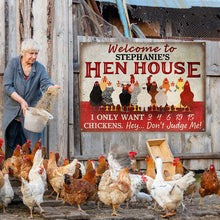 Chicken Coop Hen House Welcome Custom Classic Metal Signs-CUSTOMOMO