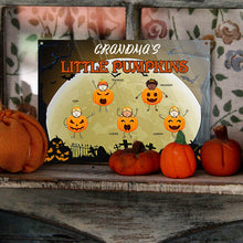 Grandma's Little Pumpkins - Halloween Gift Idea - Personalized Custom Classic Metal Signs