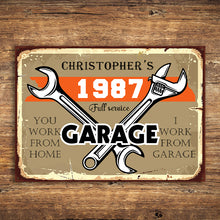 Personalized Auto Mechanic Garage Open When Customized Classic Metal Signs-CUSTOMOMO