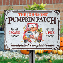 Autumn Farm Pumpkins Patch, Farm Decor, Harvest Season, Custom Classic Metal Signs