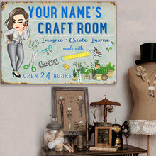 Craft Room - Personalized Metal Sign - Birthday Gift For Her, Girl, Woman, Sewing Lover