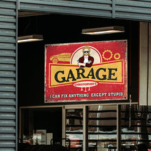 Personalized Auto Mechanic Garage Gift For Dad And Grandpa - I Can Fix Anything - Personalized Custom Classic Metal Signs