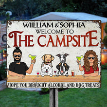 Brought Alcohol And Dog Treats - Backyard Dog Owner - Personalized Custom Classic Metal Signs-CUSTOMOMO