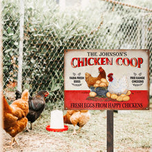 Personalized Chicken Fresh Eggs Free Range Customized Classic Metal Signs-CUSTOMOMO