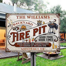 Personalized Fire Pit Get Toasted Custom Classic Metal Signs