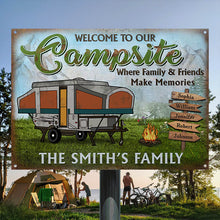 Camping Welcome To Our Campsite Custom Classic Metal Signs-CUSTOMOMO