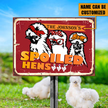 Personalized Silkies Chicken Attention Customized Classic Metal Signs-CUSTOMOMO