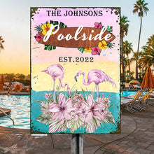 Flamingo Lounge - Poolside - Customized Classic Metal Signs-CUSTOMOMO