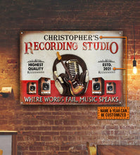 Personalized Guitar Where Words Customized Classic Metal Signs-CUSTOMOMO