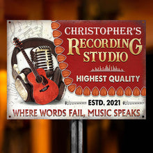Personalized Acoustic Guitar Where Words Customized Classic Metal Signs-CUSTOMOMO