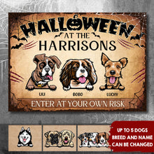 Halloween Is Coming To Town - Gift For Dog Lovers - Personalized Metal Sign