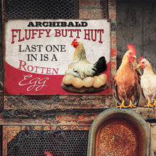 Personalized Chicken Fluffy Butt Hut Pink Customized Classic Metal Signs