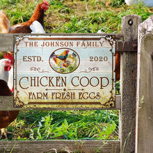 Farm Chicken Coop Fresh Eggs Custom Classic Metal Signs, Farm Sign, Chicken Coop, Farm Decor-CUSTOMOMO