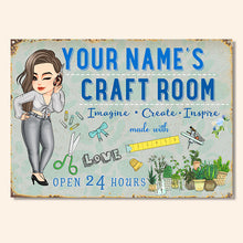 Craft Room - Personalized Metal Sign - Birthday Gift For Her, Girl, Woman, Sewing Lover