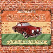 I Can Fix Anything Gift for Male - Auto Mechanic Garage Sign - Personalized Custom Classic Metal Signs