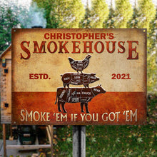 Personalized Grilling Vintage Smoke House Customized Classic Metal Signs-CUSTOMOMO