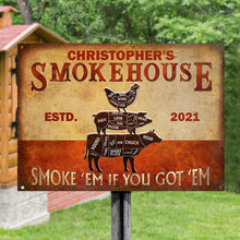 Personalized Grilling Vintage Smoke House Customized Classic Metal Signs-CUSTOMOMO