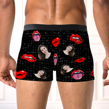 Custom Photo & Face Take These Off And Lick Me - Gifts For Him, Her Personalized Custom Men's Boxer Briefs